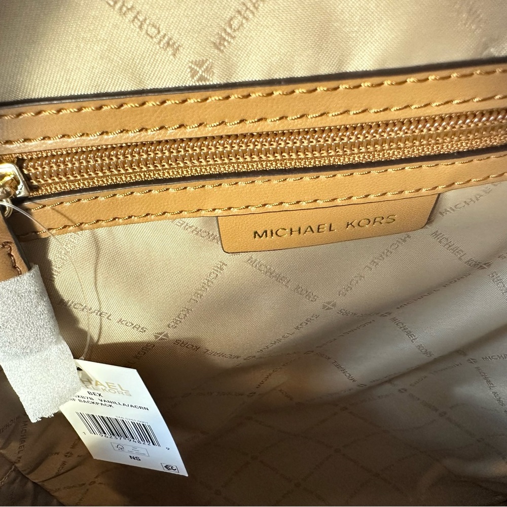 NWT Women’s MICHAEL Michael Kors Bex Large Backpack Vanilla - Picture 5 of 12